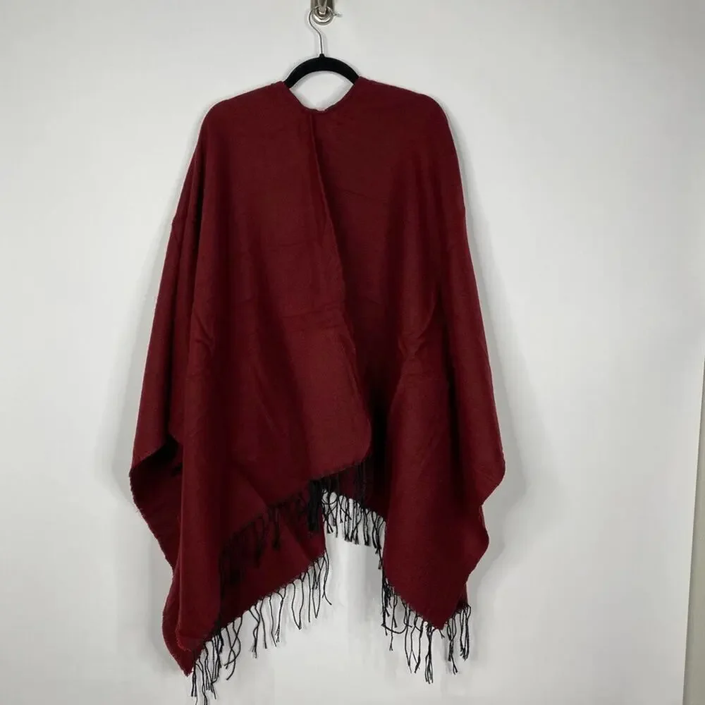 2/$30 NEW Boho Southwest Ruana Oversized Open Wrap Poncho Blanket Scarf